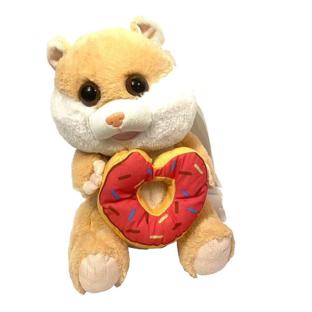 peek a boo‎ toys stuffed animal plush toy gerbil with donut heart